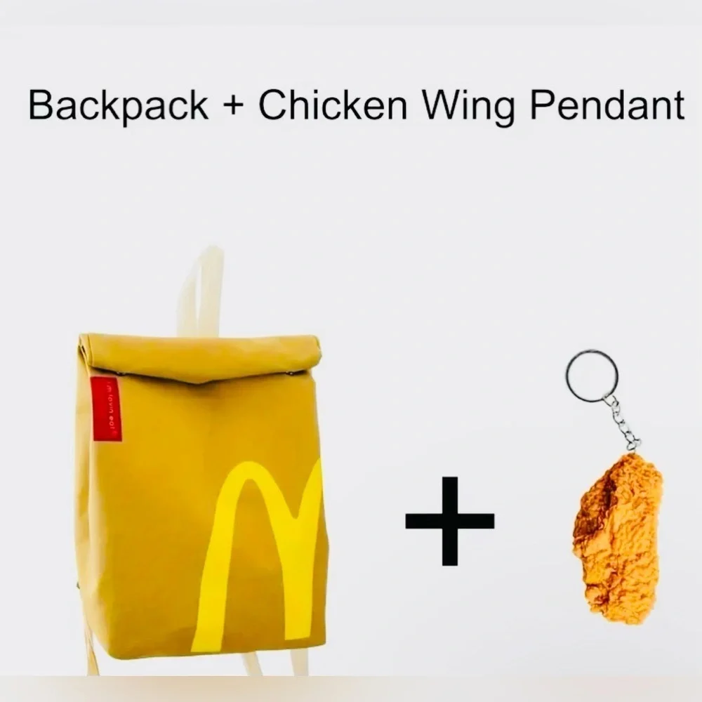 Backpack and Chicken Pendant